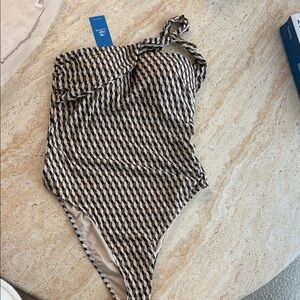 Cupshe Black and Cream One Piece Swimsuit